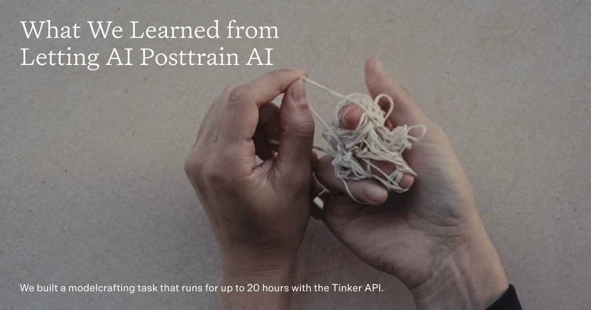 https://www.thoughtfullab.com/letting-ai-posttrain-ai.html social preview image